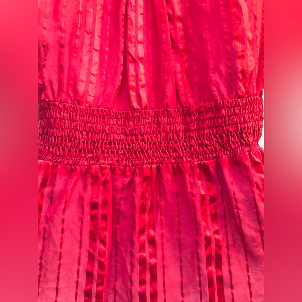 BEBE RED Short Sleeve Button Up Top in Size Medium! - Picture 8 of 16